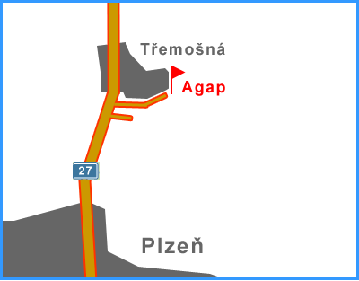 Mapa příjezdu